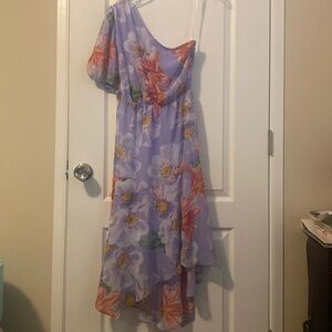 🥰💃🎉One-shoulder asymmetrical floral dress🏷️🛍️🥰